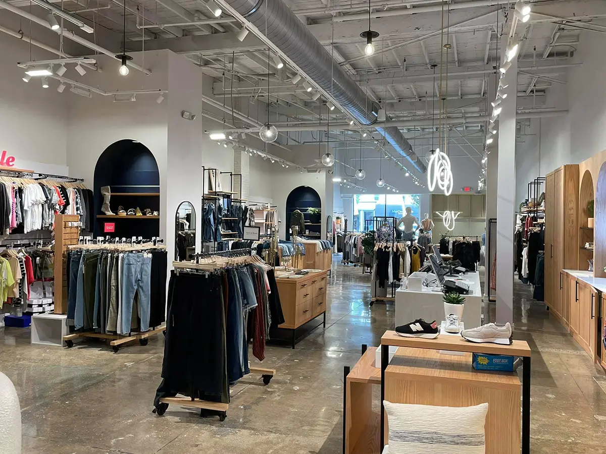 interior of store commercial painting project