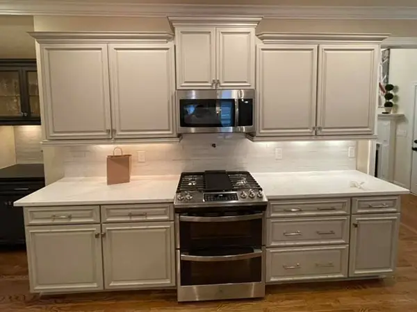 kitchen cabinets painting project before