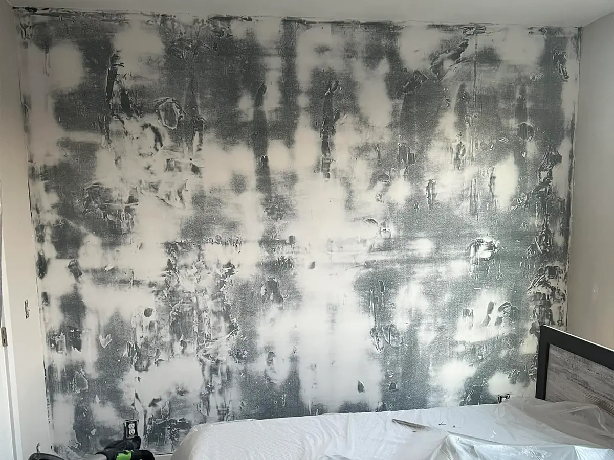 interior room before paint job