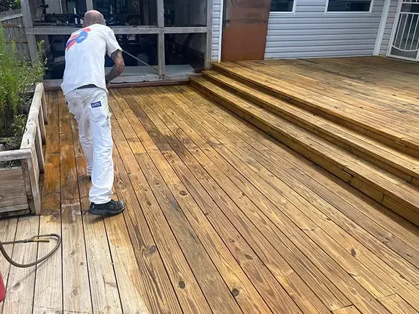step-2 man staining deck